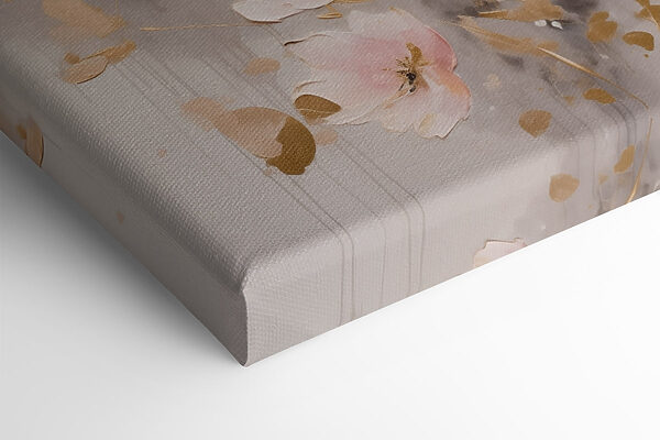 Painting of flowers on a white surface