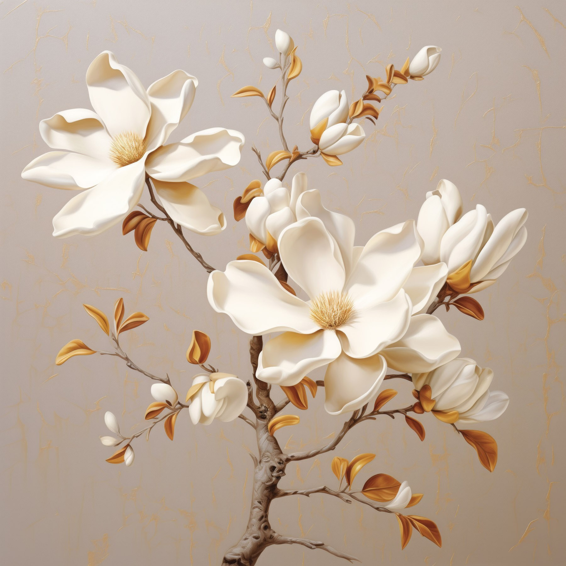 White flowers on a branch White flowers on a branch