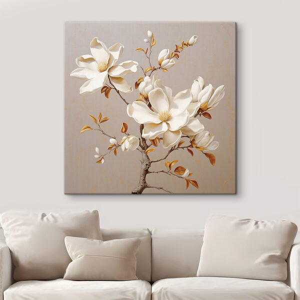 Quadri Quadri Fiori bianchi su un ramo (COD: s43373)