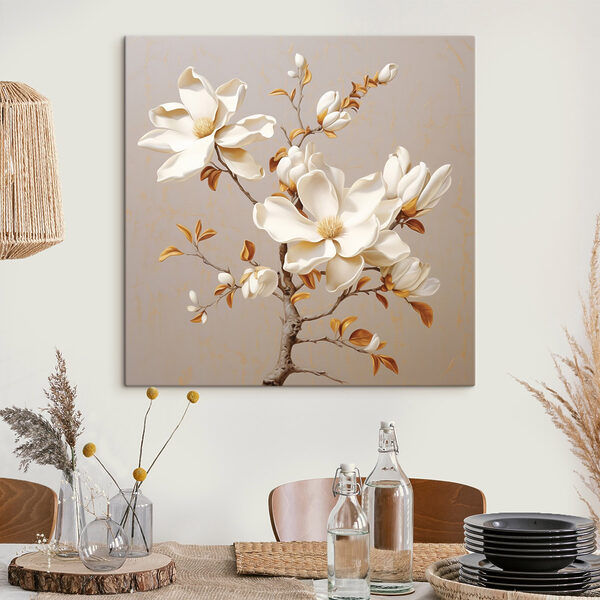 White flowers on a branch White flowers on a branch
