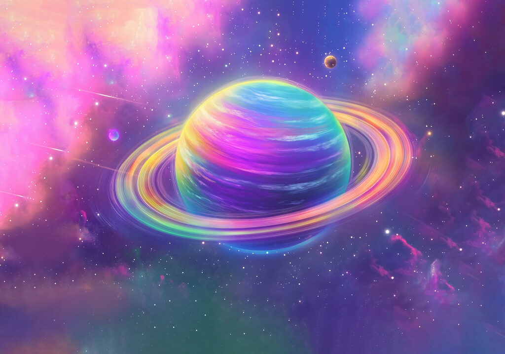 Pianeta colorato nello spazio Pianeta colorato nello spazio