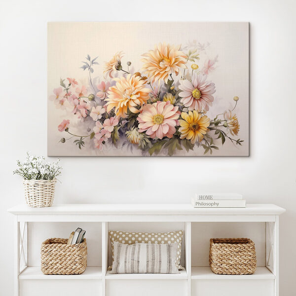 Quadri Dipinto di fiori su sfondo bianco (COD: s43401) Quadri Quadri Dipinto di fiori su sfondo bianco (COD: s43401)