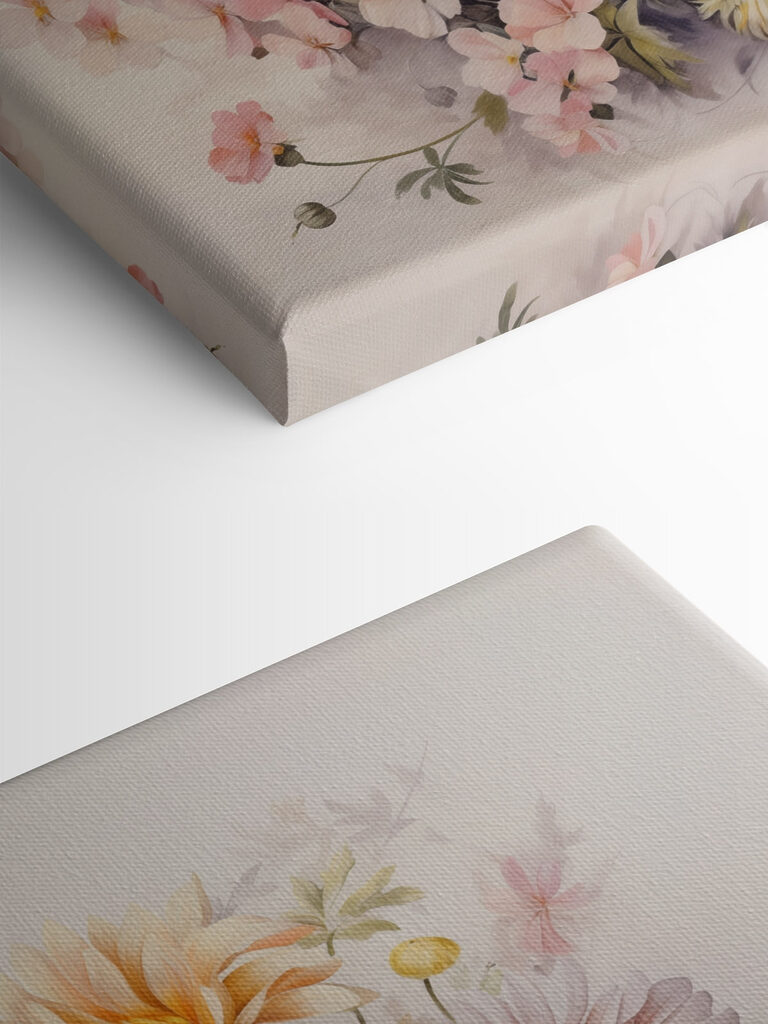 Painting of flowers on a white background Painting of flowers on a white background