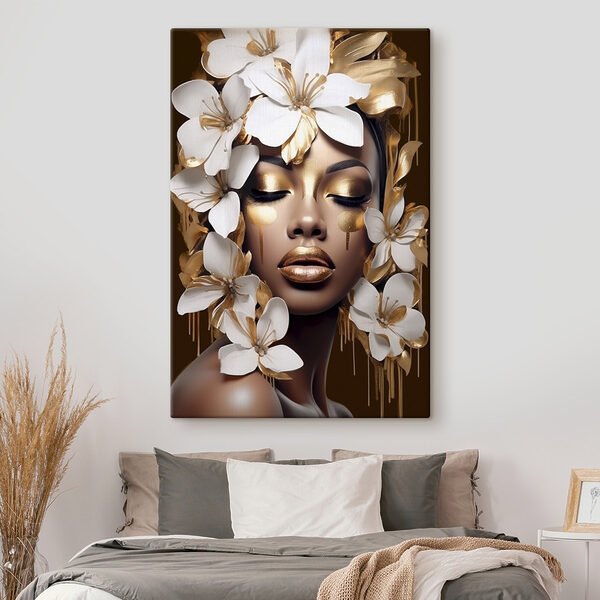 Quadri Quadri Una bellezza eterea adornata di fiori (COD: s43417)