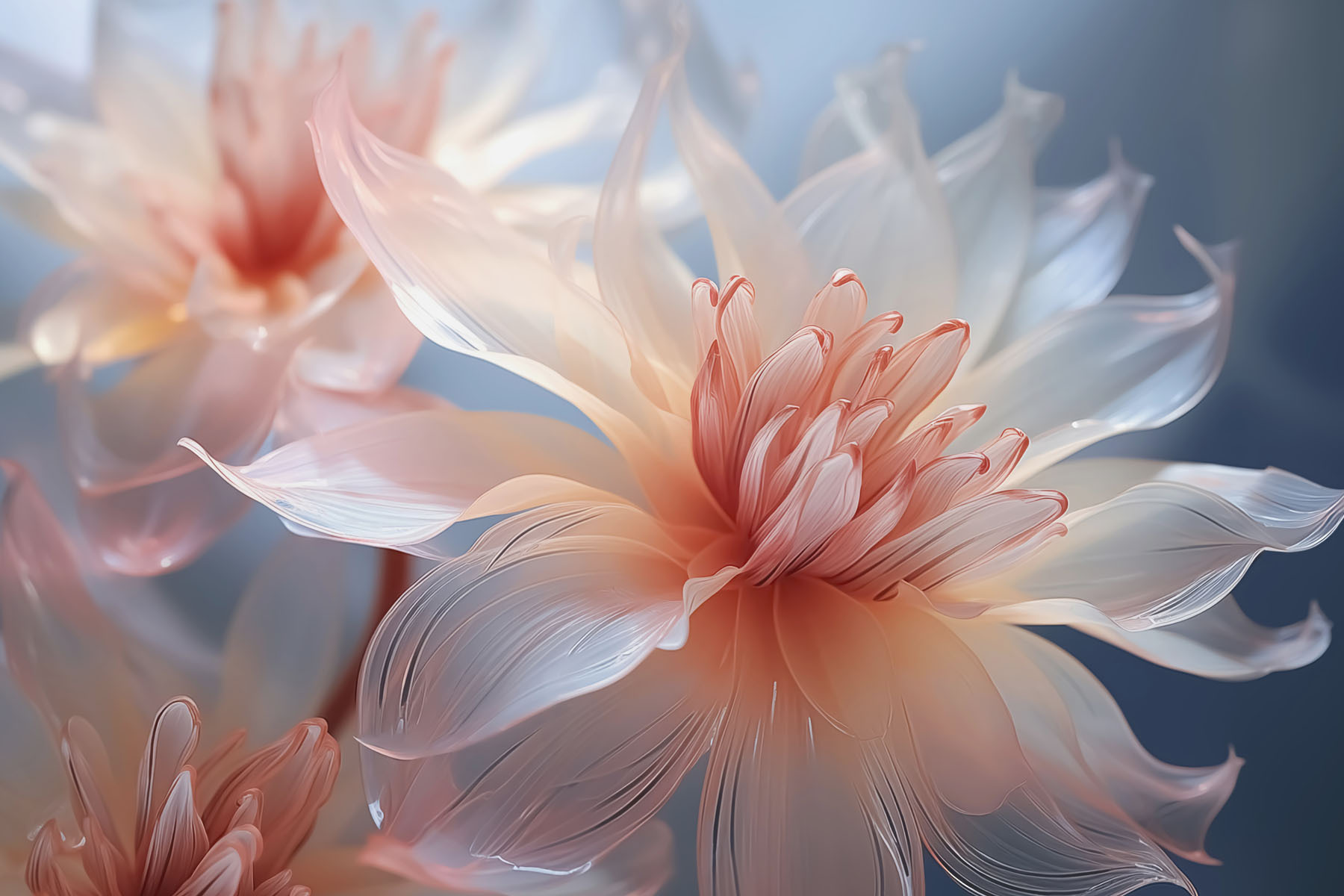Delicate petals in soft hues