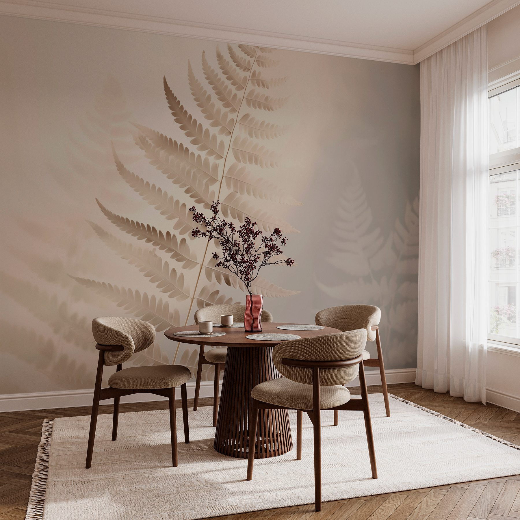 Delicate fern leaves in soft light Delicate fern leaves in soft light