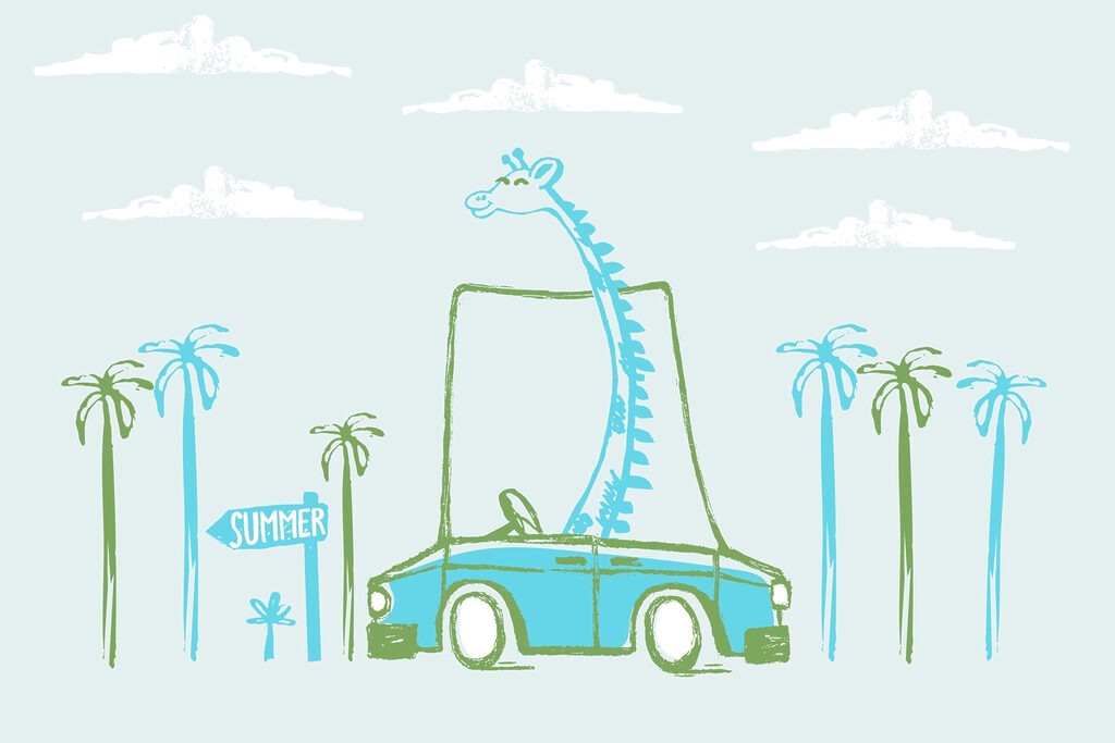 Giraffa in auto Giraffa in auto
