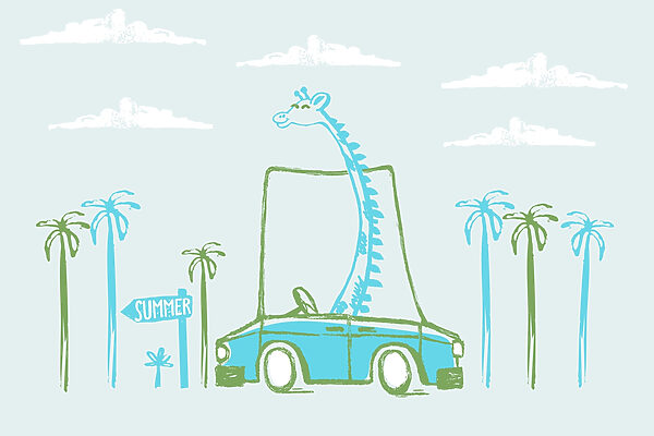 Giraffa in auto Giraffa in auto
