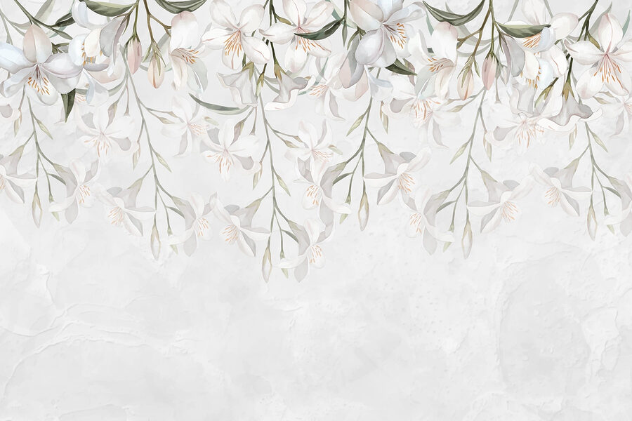 Fiori bianchi su sfondo bianco