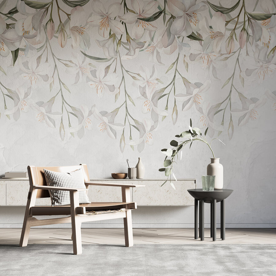 Fiori bianchi su sfondo bianco