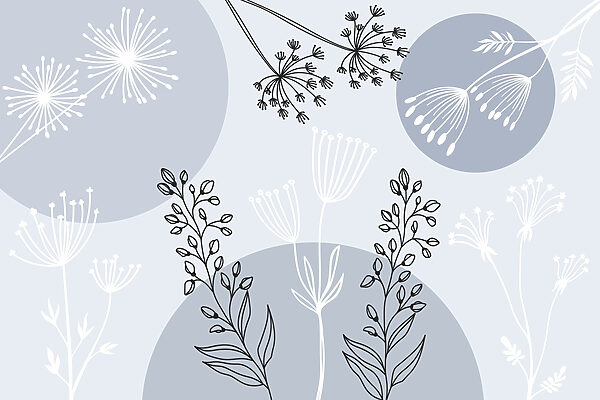 Drawing of flowers and plants