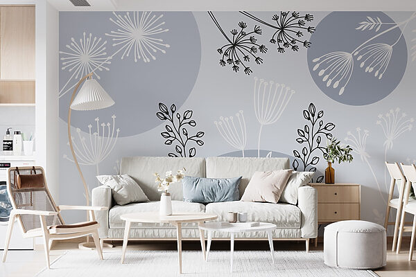 Drawing of flowers and plants