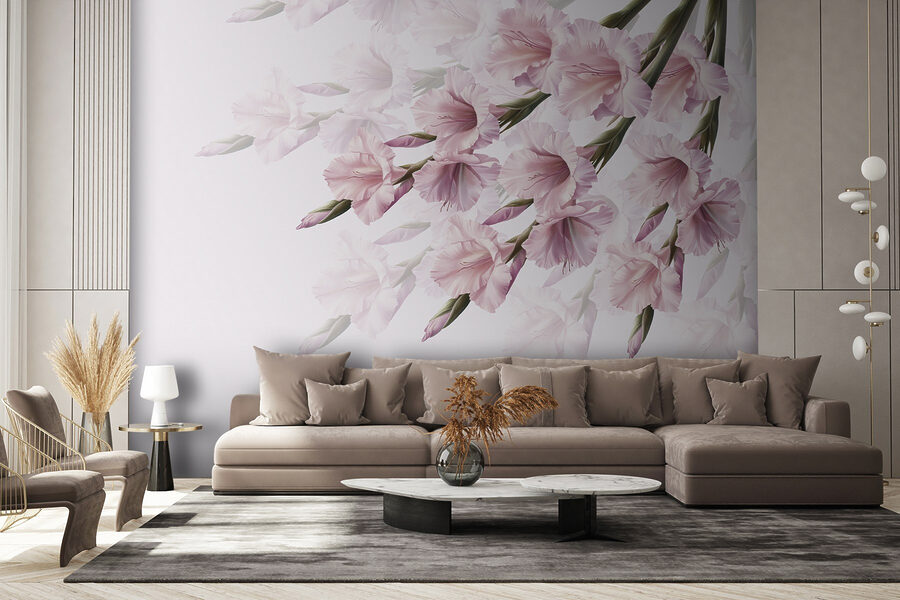 Gruppo di fiori rosa