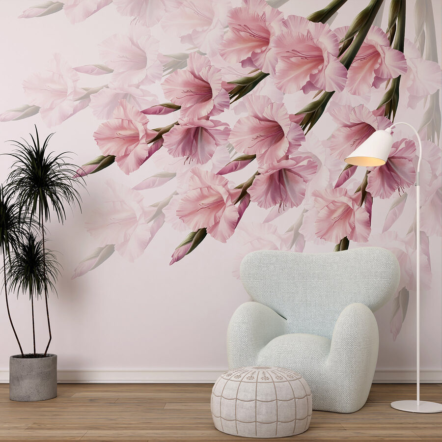 Gruppo di fiori rosa