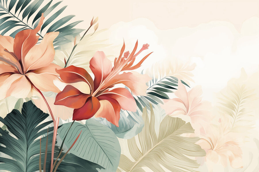 Delicate fioriture in tenui colori pastello
