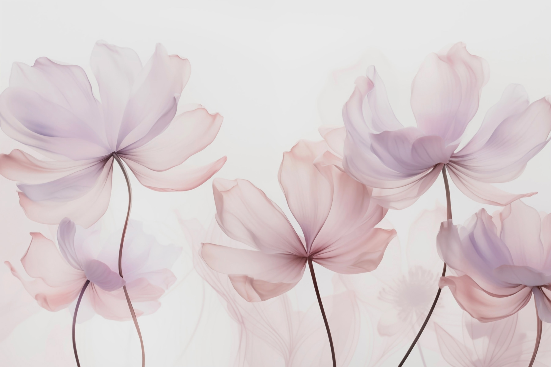 Delicate blossoms in soft hues