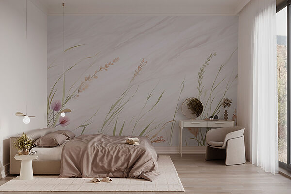 Delicate fioriture che ondeggiano nella brezza Delicate fioriture che ondeggiano nella brezza
