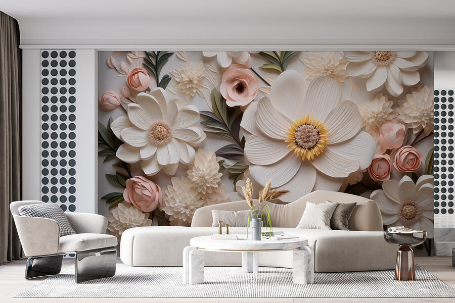 Gruppo di fiori di carta