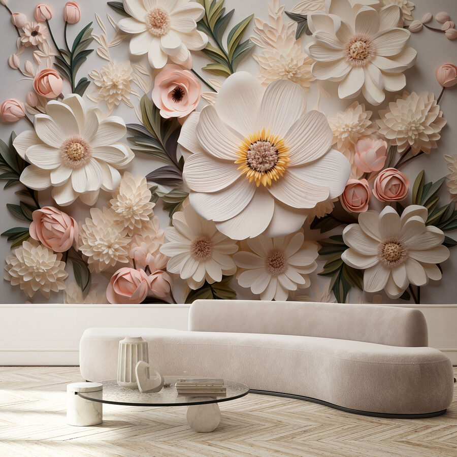 Gruppo di fiori di carta