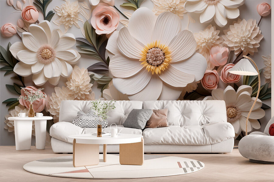 Gruppo di fiori di carta