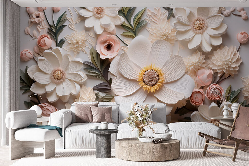 Group of paper flowers