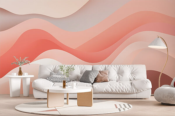 Linee ondulate bianche e rosa Linee ondulate bianche e rosa
