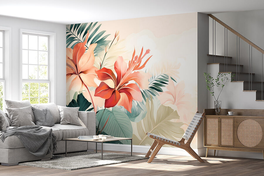 Delicate fioriture in tenui colori pastello