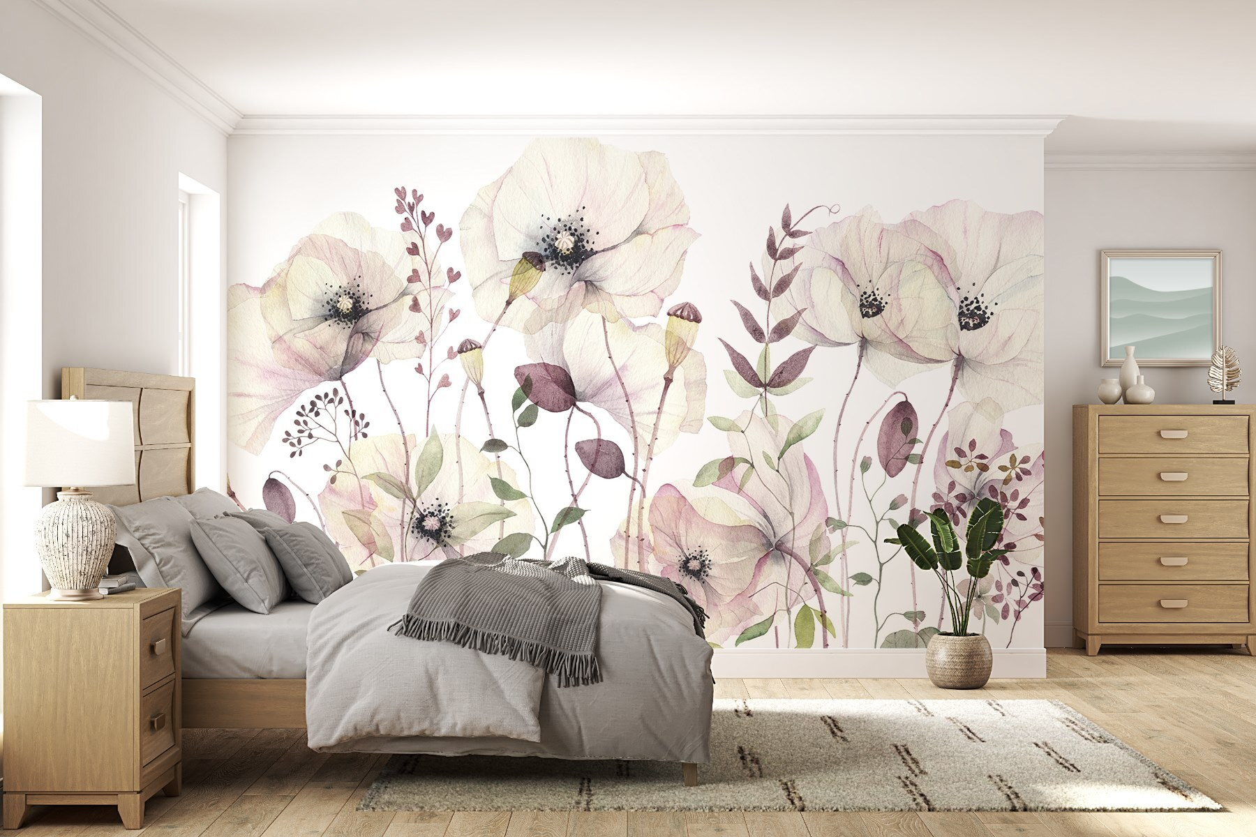 Delicate blooms in soft pastels