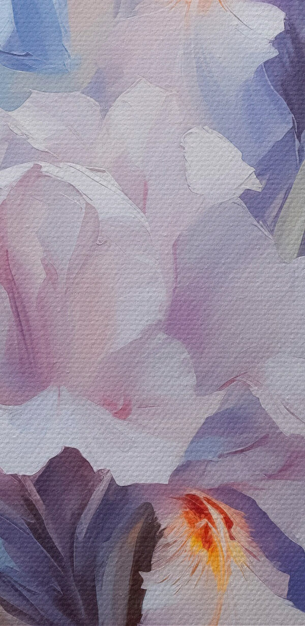 Painting of flowers on a surface