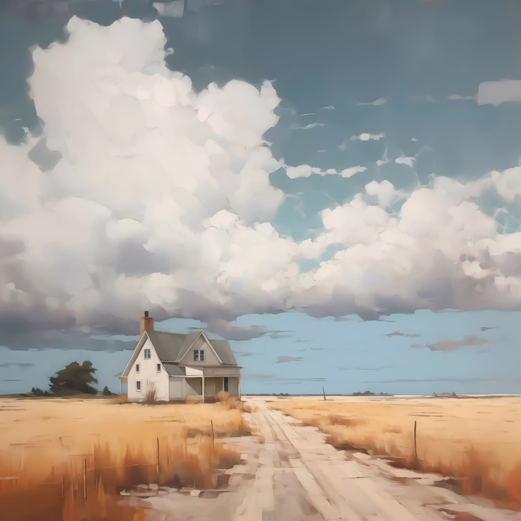 House in a field