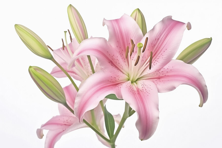 Giglio rosa con boccioli