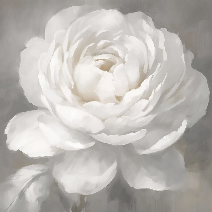 Fiore bianco con foglie