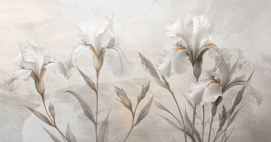 Elegante composizione floreale in toni tenui