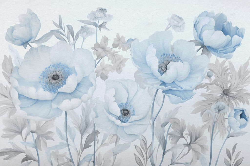 Pittura di fiori su sfondo bianco Pittura di fiori su sfondo bianco