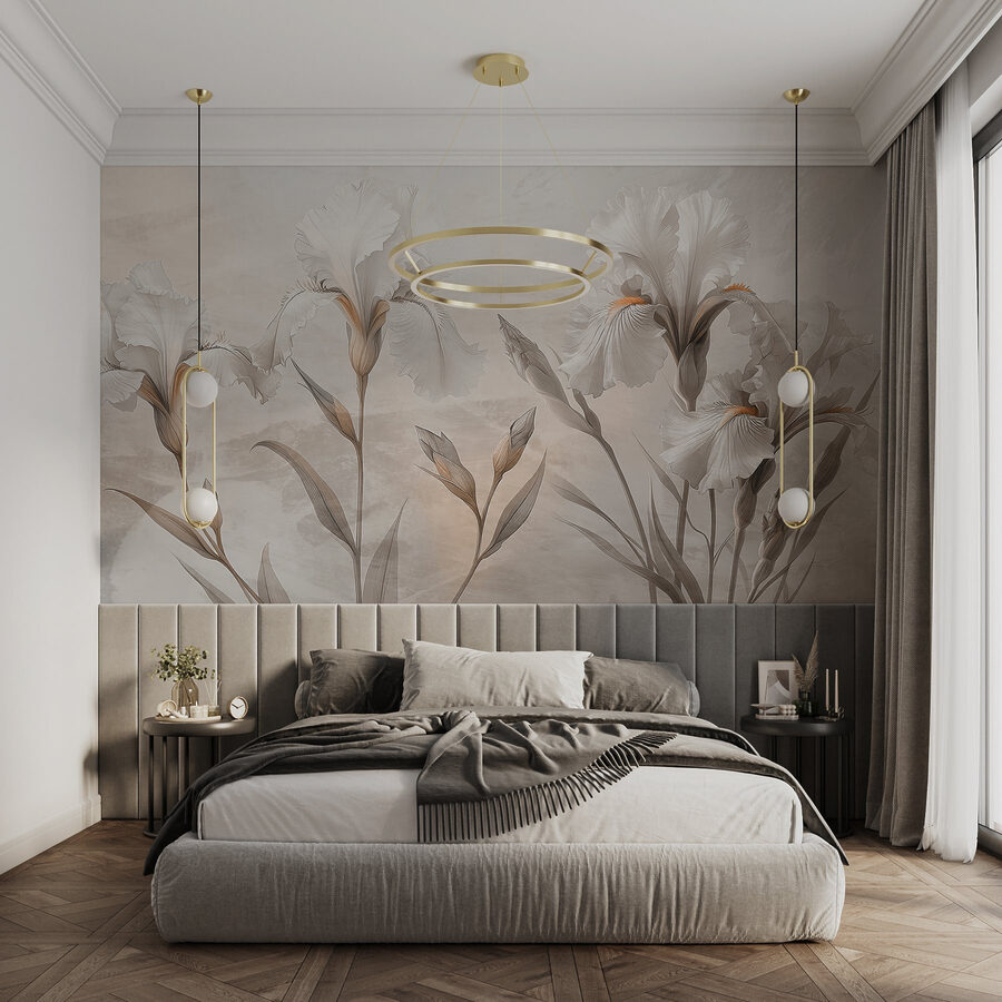 Elegante composizione floreale in toni tenui