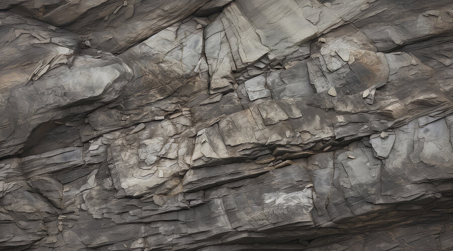 Strati strutturati di roccia naturale