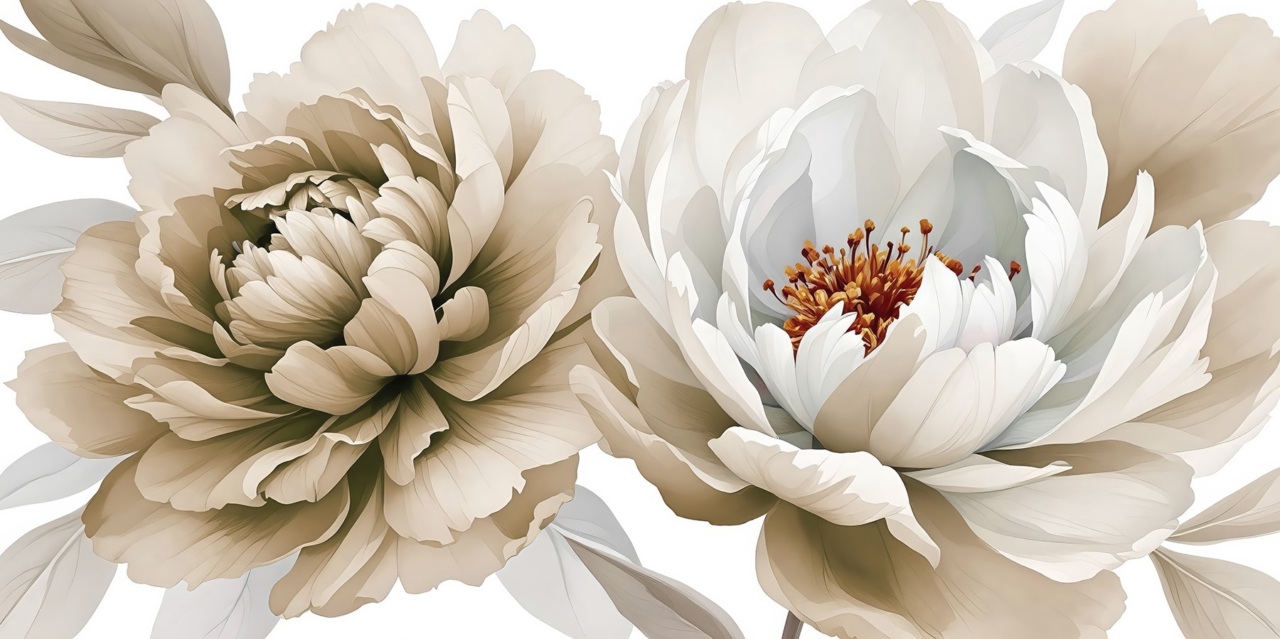 Delicate blooms in soft hues