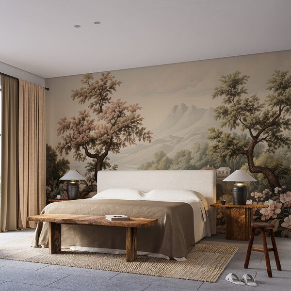 Paesaggio con alberi e fiori Paesaggio con alberi e fiori