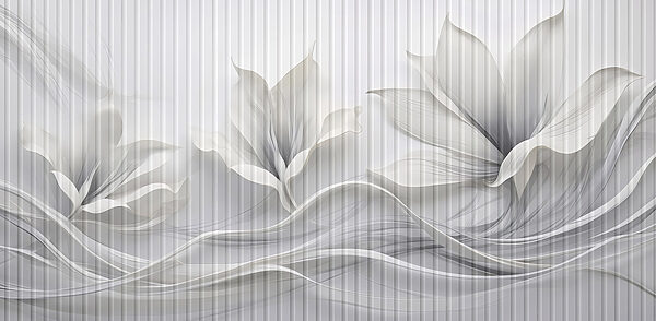 Elegante disegno floreale con motivi fluidi. Elegante disegno floreale con motivi fluidi.