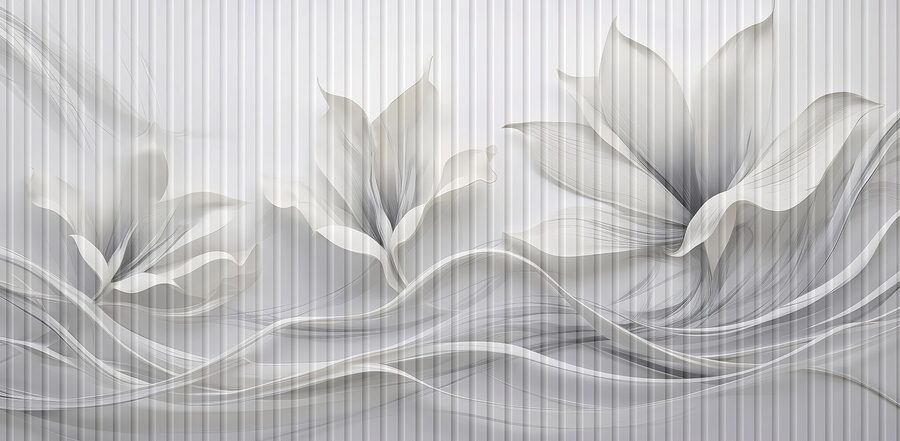 Elegante disegno floreale con motivi fluidi. Elegante disegno floreale con motivi fluidi.