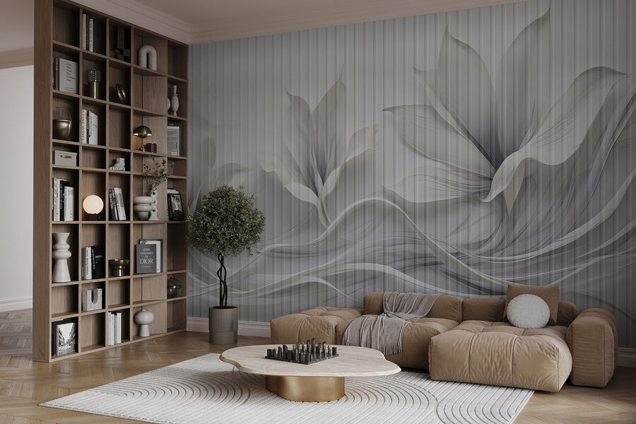 Elegante disegno floreale con motivi fluidi. Elegante disegno floreale con motivi fluidi.