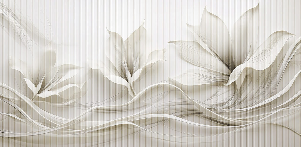 Delicato disegno floreale a onde Delicato disegno floreale a onde