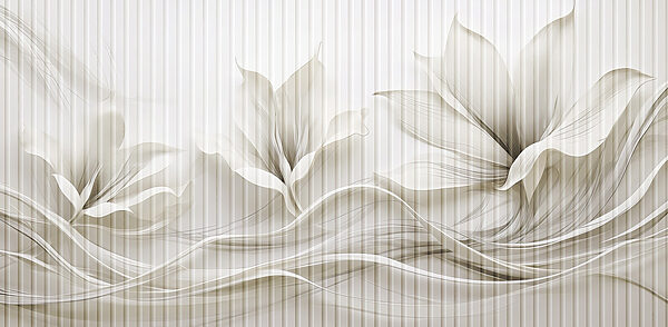 Delicato disegno floreale a onde Delicato disegno floreale a onde