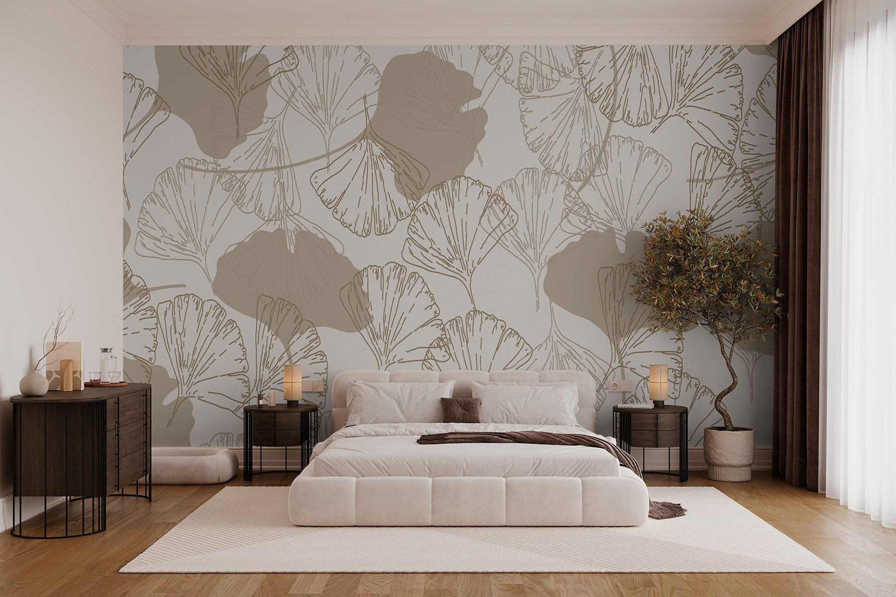 Pattern of leaves on a white background Pattern of leaves on a white background