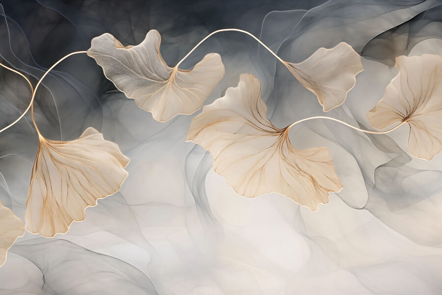 Foglie delicate su sfondo morbido