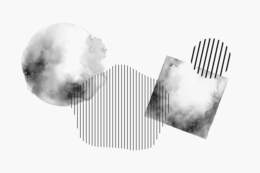Immagine in bianco e nero di forme geometriche