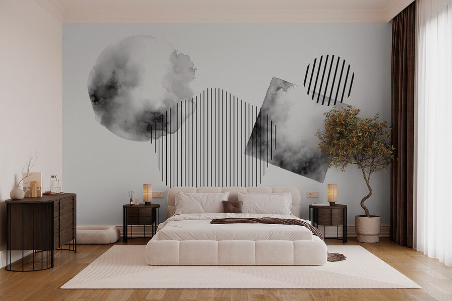 Immagine in bianco e nero di forme geometriche