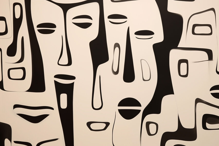 Volto in bianco e nero