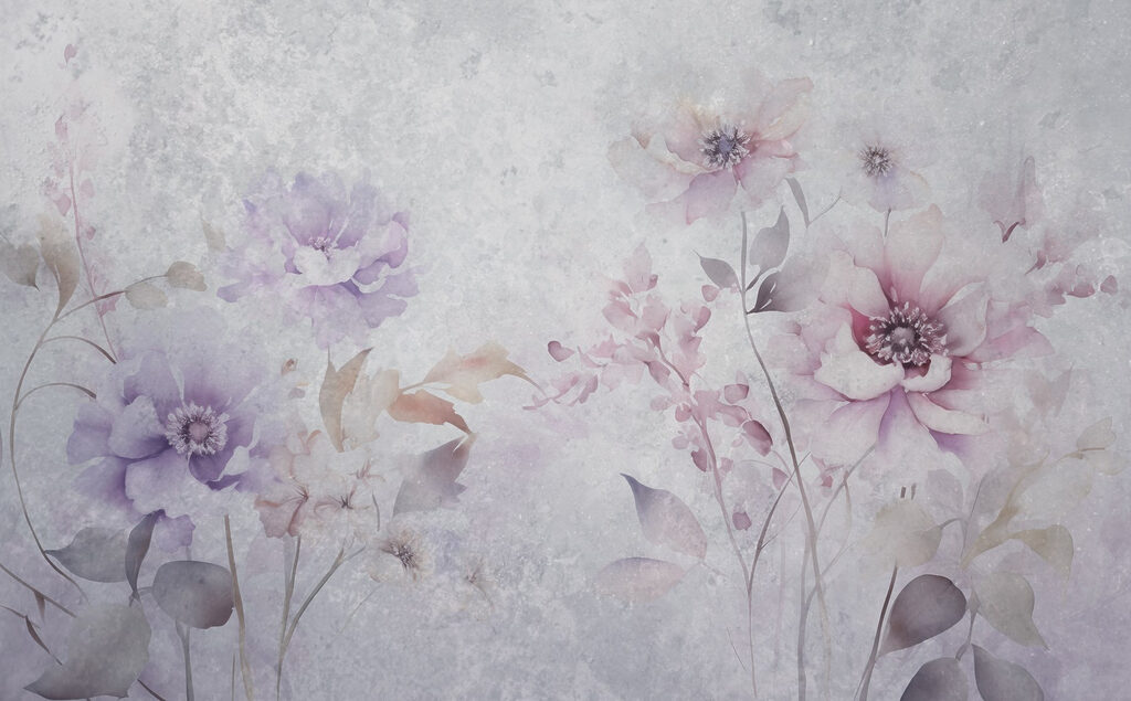 Pittura di fiori su sfondo bianco Pittura di fiori su sfondo bianco