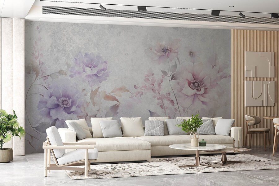 Pittura di fiori su sfondo bianco Pittura di fiori su sfondo bianco